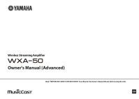 Yamaha WXA-50 - Owners manual 